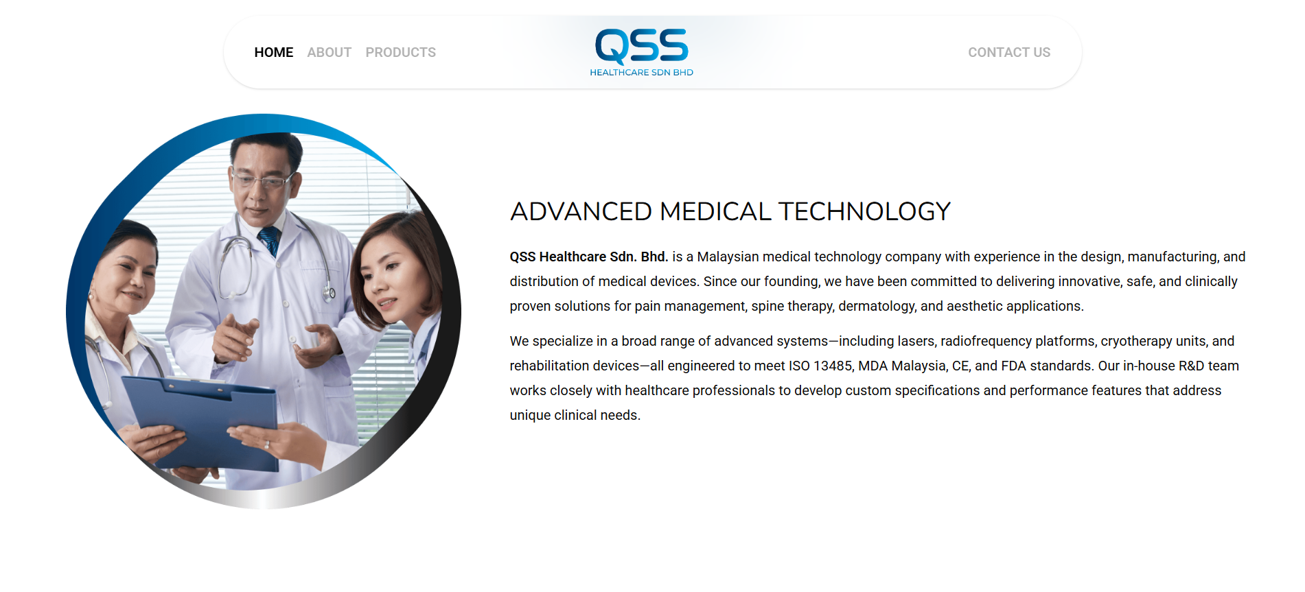 QSS Healthcare Dynamic Website - Screenshot 4