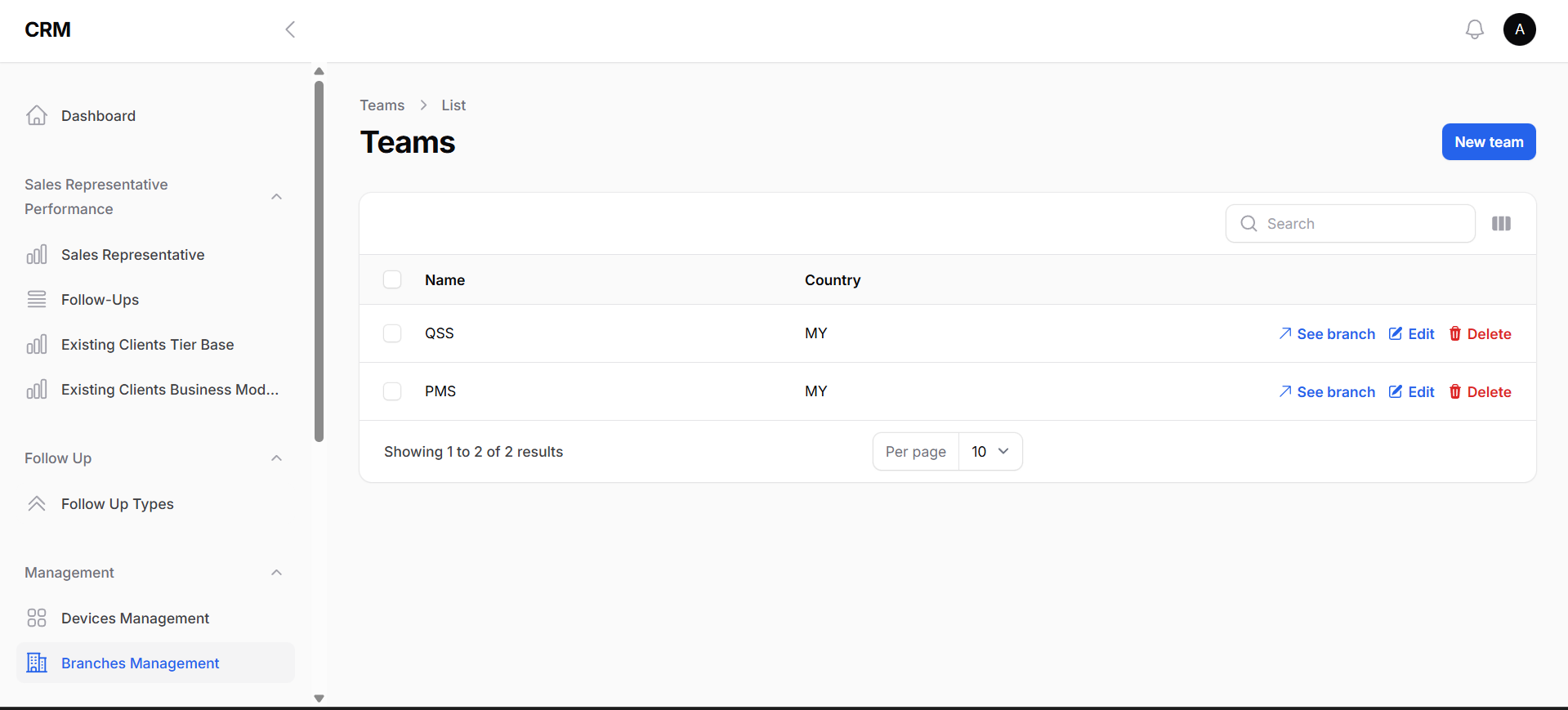 Custom and Dynamic CRM System - Screenshot 2