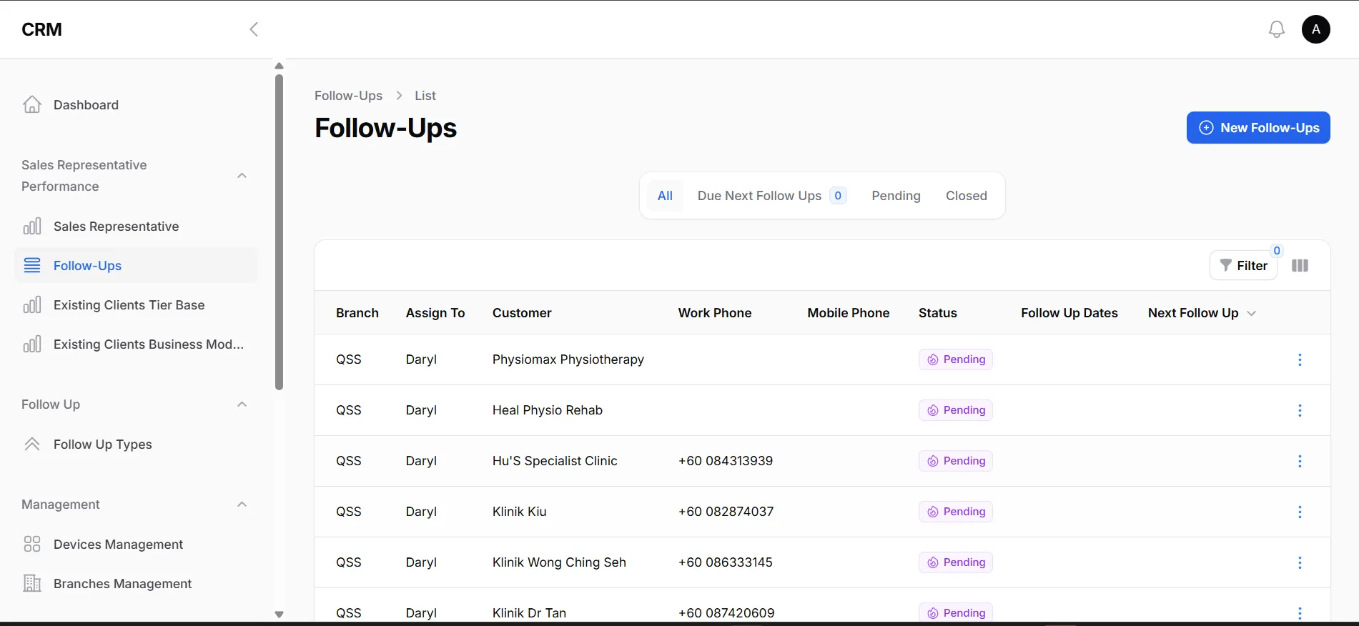 Custom and Dynamic CRM System - Screenshot 6